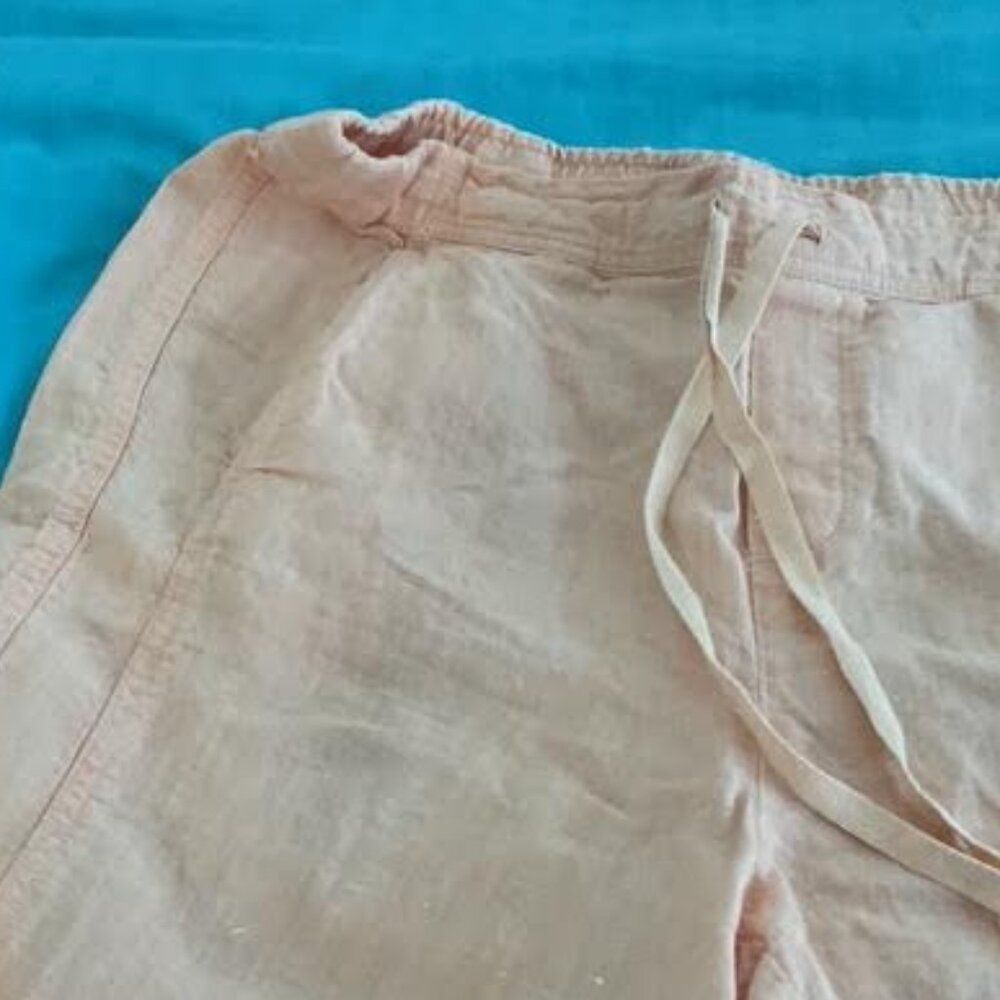 Pale Apricot color linen shorts J Jill size M